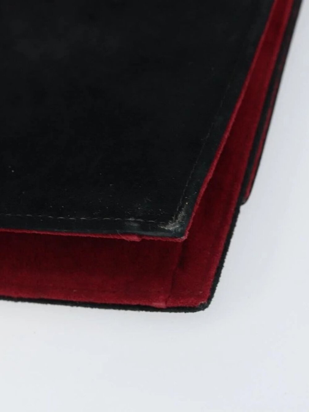 SAINT LAURENT Shoulder Bag Suede Bordeaux Gold Auth 172534 - Picture 4 of 16
